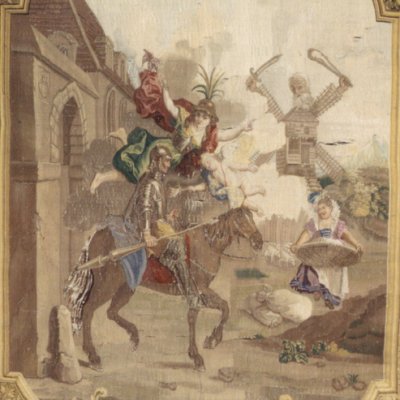 Don Quichotte conduit par la Folie (Tenture de l'Histoire de don Quichotte) - d'après Coypel