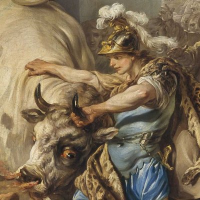 Thésée vainqueur du taureau de Marathon (version de Besançon) - Carle Vanloo