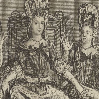 Tribunal des coquettes (Almanach pour l'année 1689) - Nicolas Bonnart