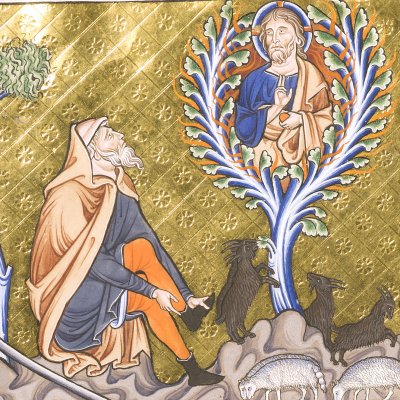 Le buisson ardent (Psautier d'Ingeburge, f12v)