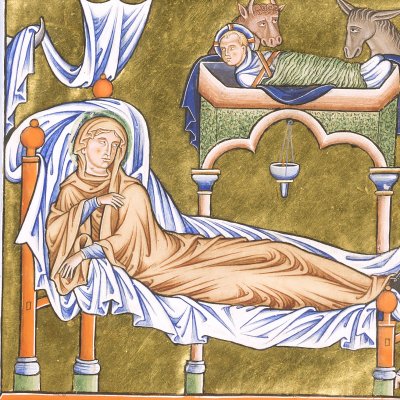 Nativité (Psautier d'Ingeburge, f15r)