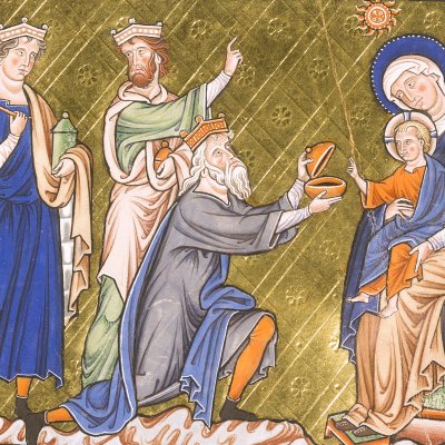 Les rois mages (Psautier d'Ingeburge, f17r)