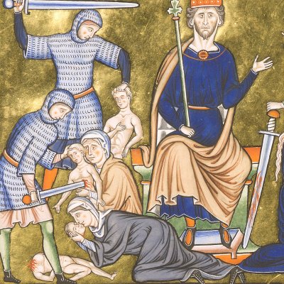Le massacre des Innocents (Psautier d'Ingeburge, f18v)