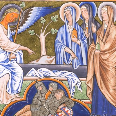 Les Saintes Femmes au tombeau (Psautier d'Ingeburge, f28r)