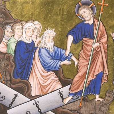 Le Christ aux Limbes (Psautier d'Ingeburge, f29r)