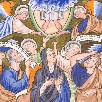 Ascension du Christ (Psautier d'Ingeburge, f31r)
