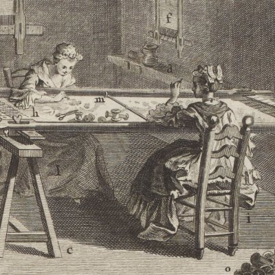 Un atelier de brodeur (Descriptions des arts et métiers… L'art du brodeur) - Augustin de Saint-Aubin