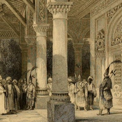 Entrée de la salle de réception du sérail (Constantinople and the scenery…) - Thomas Allom