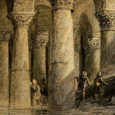 Citerne Basilique, Yerebatan Sarnıcı (Constantinople and the scenery…) - Thomas Allom