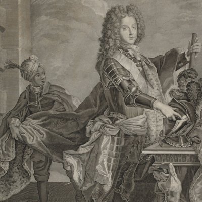 Portrait de Louis Ier, Roi d'Espagne - Drevet d'après Rigaud