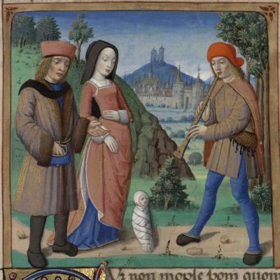 Le poète chante la naissance du fils de Polion (Virgilii opera, Dijon Ms 493, 4e églogue)