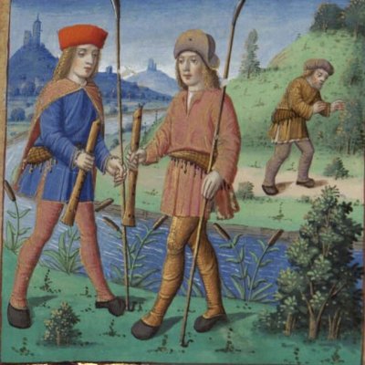 Chants amébées de Corydon et de Tyrsis (Virgilii opera, Dijon Ms 493, 7e églogue)