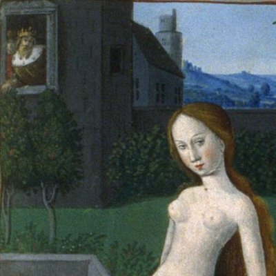 David et Bethsabée. David et Urie (Fleur des histoires, Bnf Fr55 f.62r)