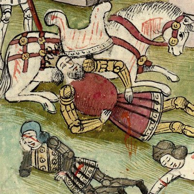 Incendie de Troie et mort de Priam (La Fleur des histoires, Mazarine ms 1559, f120v)