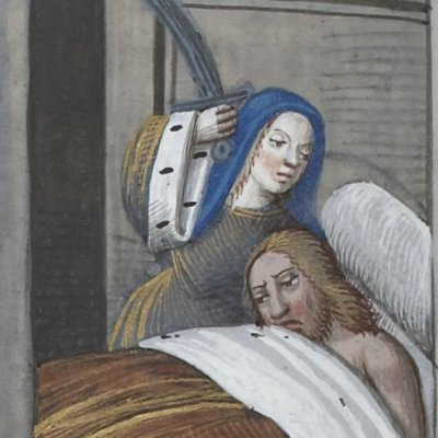 Scylla portant la tête de son père Nisus à Minos (La Bible des poëtes, livre 8)