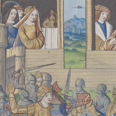La douloureuse garde (Lancelot du Lac, éd. Vérard, 1494, f.67r)