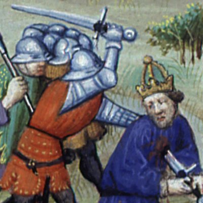 Supplices d'Agrippine et de Sporus. Incendie de Rome. Suicide de Néron  (Boccace, De Casibus, Bnf Fr236, f.113r)