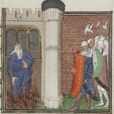 Infortunes des rois. Jéroboam (Boccace, De casibus, Bnf Fr226, f40v) - Maître de Rohan