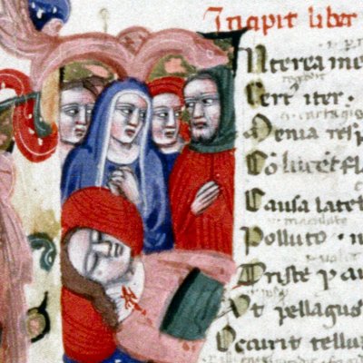 Didon morte, I historié du livre 5 (Énéide, Bodléienne, MS. Canon. Class. Lat. 52, f42r)