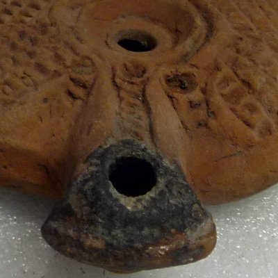 Lampe-grenouille à huile de l'Égypte romaine