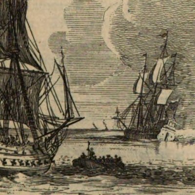 Cleveland livré à un bateau anglais (Cleveland, éd. Neaulme, 1732)