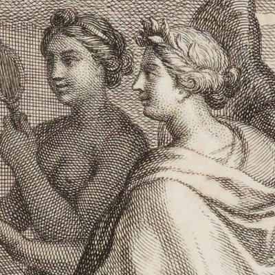 Frontispice allégorique (Daniel, Histoire de France, 1713, t.1) - Simoneau d'après Verdier