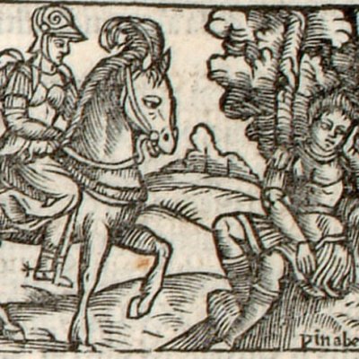 Bradamante rencontre Pinabel (Roland furieux, Zoppino 1530, ch.2)