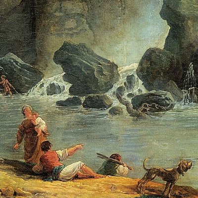 Paysage. Les Cascades de Tivoli - Hubert Robert