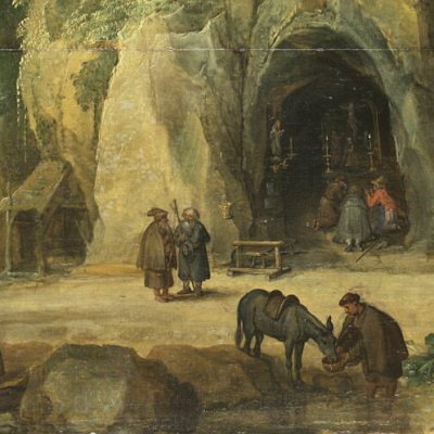 Moines dans une grotte (version du Louvre) - Josse de Momper