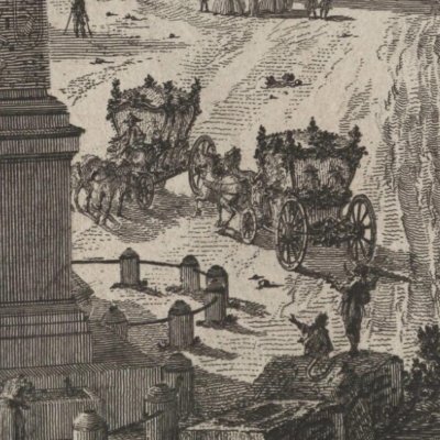 Vue de la Piazza del Popolo (Vedute di Roma) - Piranèse