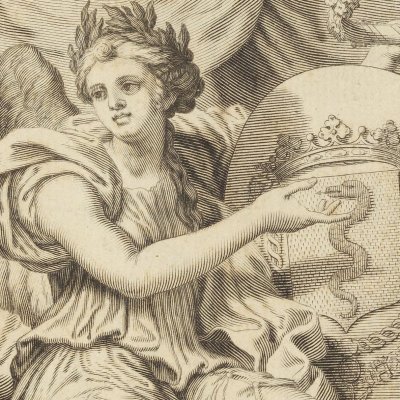 Frontispice (Bellori, Le vite de' pittori, scultori et architetti moderni, Rome, al Mascardi, 1672)