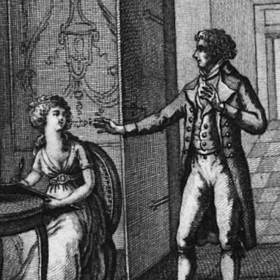 Osbert tente de s'évader (Radcliffe, Athlin et Dunbayne t1, Paris, Testu, 1797) - Voysard d'après Desrais