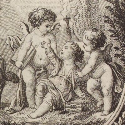 Sargines, cul-de-lampe (Baculard d'Arnaud, Les Épreuves du sentiment, t2) - De Ghendt d'après Eisen