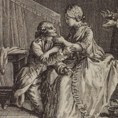 D'Almanzi, vignette (Baculard d'Arnaud, Les Épreuves du sentiment, t4) - Halbou d'après Marillier