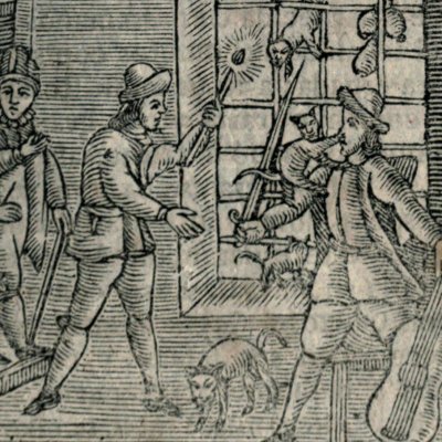 Histoire d'Altisidora. Le faux enchantement des clochettes et des chats (Don Quichotte, Barcelone, Juan Jolis, 2, 46)