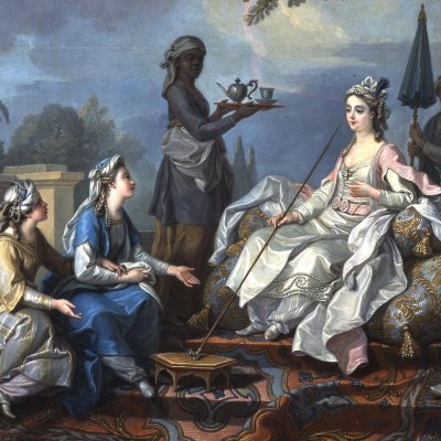 La Sultane servie par des eunuques noirs et des eunuques blancs - Charles-Amédée Vanloo