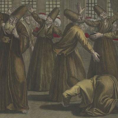 Les Derviches tourneurs (Recueil de cent estampes… nations du Levant) - Scotin d'après Van Mour