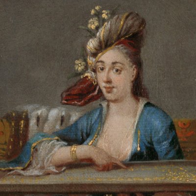 Fille Turque qui brode - Jean-Baptiste Vanmour