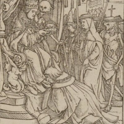Même le grand-prêtre est mortel (Les simulachres & historiees faces de la mort) - Lützelburger d'après Holbein