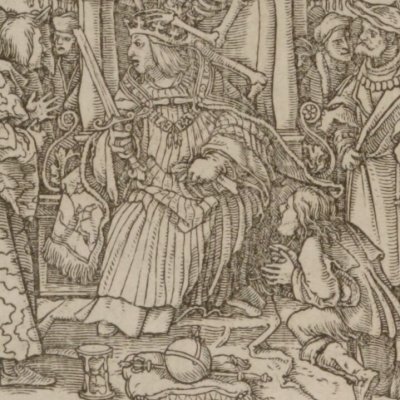 La demeure des rois n'est que transitoire (Les simulachres & historiees faces de la mort) - Lützelburger d'après Holbein
