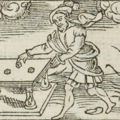 De tromperie pauvreté. Partie de dés (Hécatomgraphie, emblème 22)