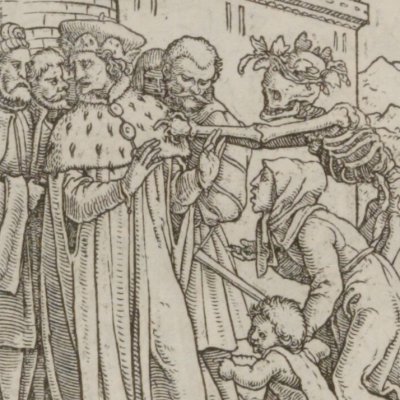 Viens, prince, avec moi… (Les simulachres & historiees faces de la mort) - Lützelburger d'après Holbein