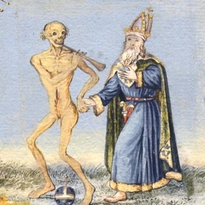 La danse macabre de Bâle (copie à l'aquarelle) - Feyerabend