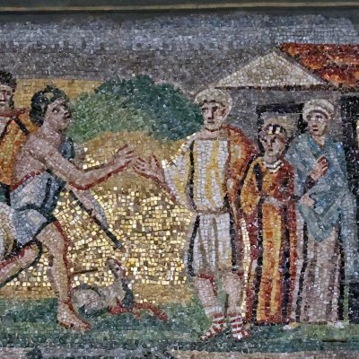 Double mariage de Jacob avec les filles de Laban (Rome, Sainte-Marie-Majeure)