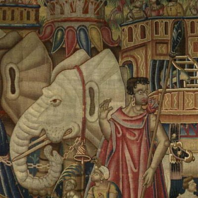 Caravane d'éléphants (Tenture du Voyage de Calicut) - Jean Grenier