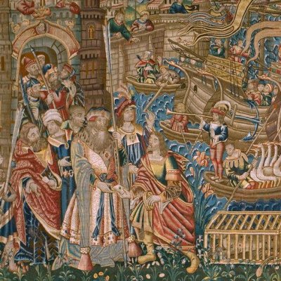 L'embarquement des animaux (Tenture du Voyage de Calicut) - Jean Grenier