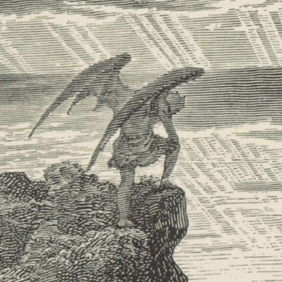 Satan gazes upon Eden (Milton's Paradise Lost, 1866) - Gustave Doré