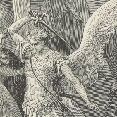 Satan confronts Abdiel (Milton's Paradise Lost, 1866) - Gustave Doré