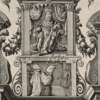 Frontispice de l'Euphème des François de Jean de Loyac, Bordeaux, 1615 - Firens