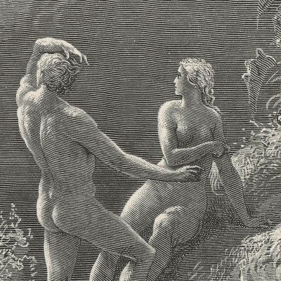 Raphaël returns unto Heaven (Milton's Paradise Lost, 1866) - Gustave Doré